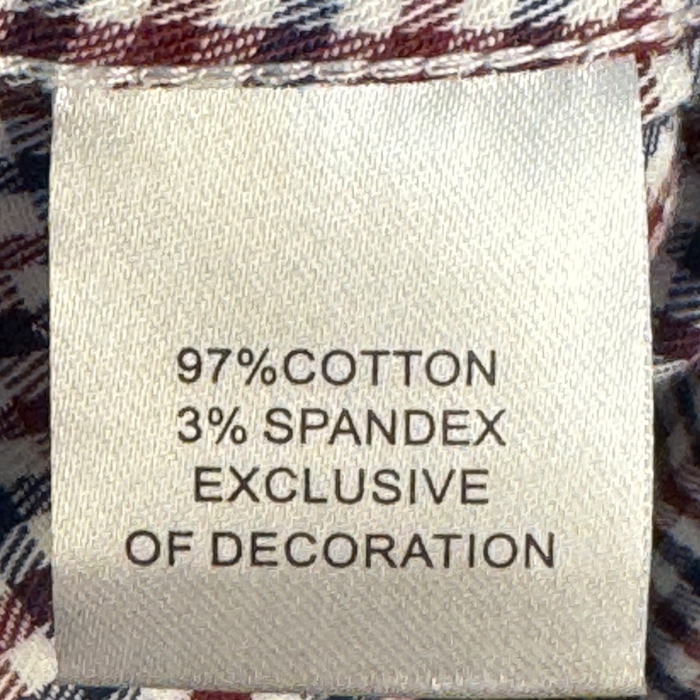 Tailorbyrd Maroon and Blue Checkered Button Down Shirt XL - Picture 3 of 7